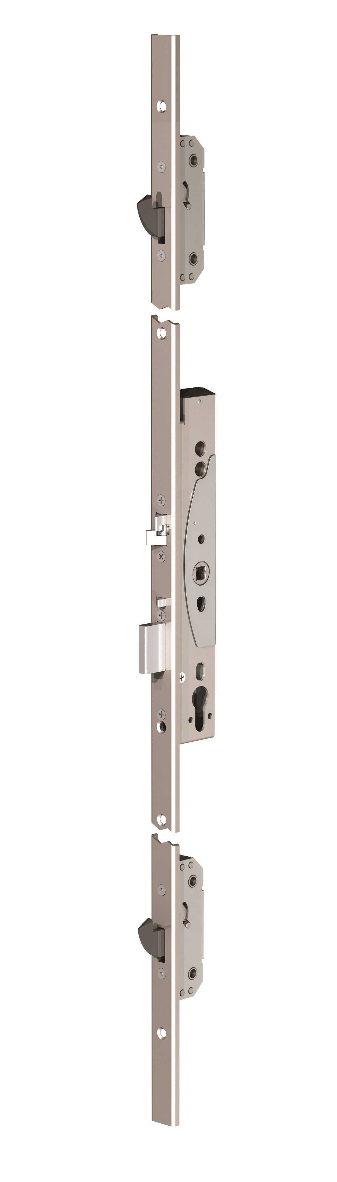 EL466 handle controlled multipoint lock case for narrow profile doors